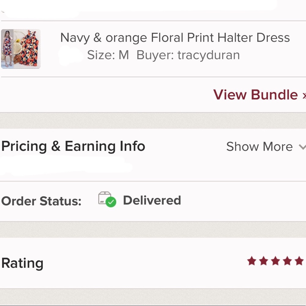 ☄️LAST CHANCE☄️Navy & orange Floral Print Halter - Picture 6 of 6